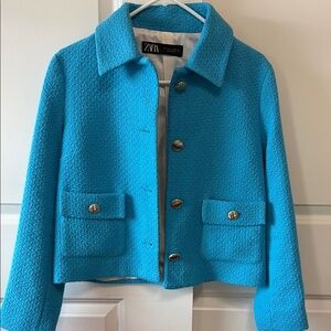 Zara Women's Vibrant Blue Blazer